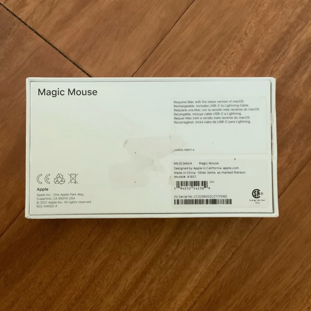 APPLE | Magic Mouse 2: Wireless, Bluetooth, Rechargeable